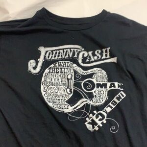 YOUTH Cash Black Johnny Cash Man in Black Song Titles Tee Shirt Size XXL